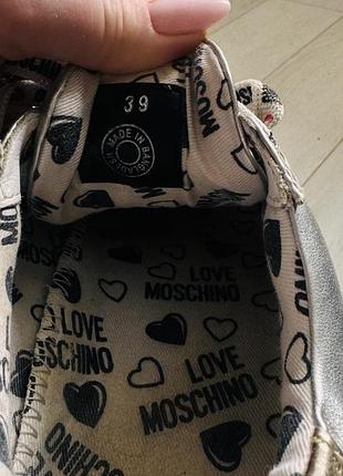 Кеди жіночі moschino сріблясті 3