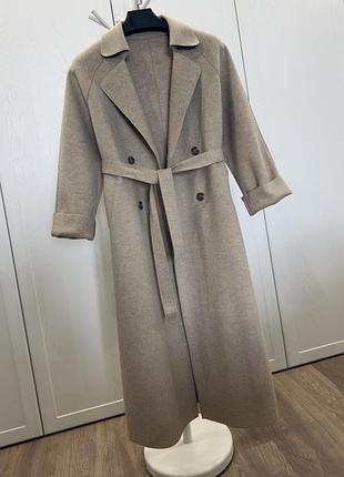 Пальто без підкладки бежеве one size