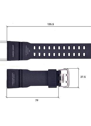 Ремешок для часов skmei 1283/1277/1384bk black 3