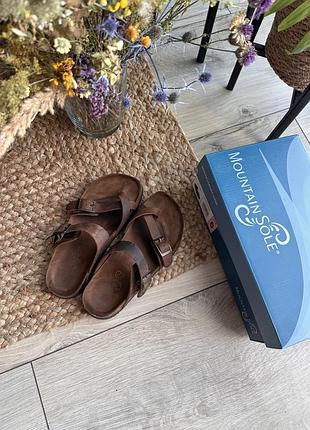 Шкіряні шльопанці mountain sole, 36 розмір, birkenstock