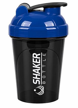 Шейкер спортивний apx shakerbottle, 400 мл, із сіткою для змішування, bpa free, синій