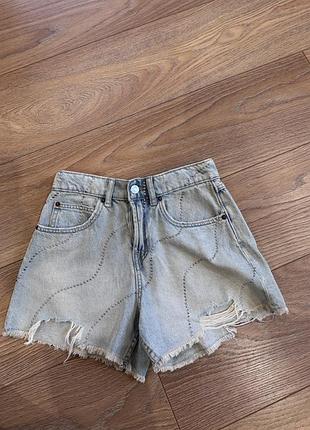 Жіночі джинсові шорти zara блакитні