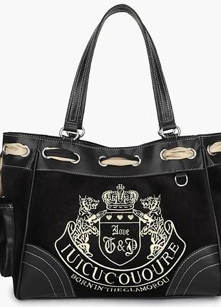 Сумка жіноча juicy couture чорна повсякденна розмір 34x18x27cm