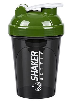 Шейкер спортивний apx shakerbottle, 400 мл, із сіткою для змішування, bpa free, зелений