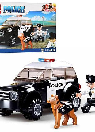 Конструктор sluban police m38-b0639 поліцейський позашляховик, 78 деталей