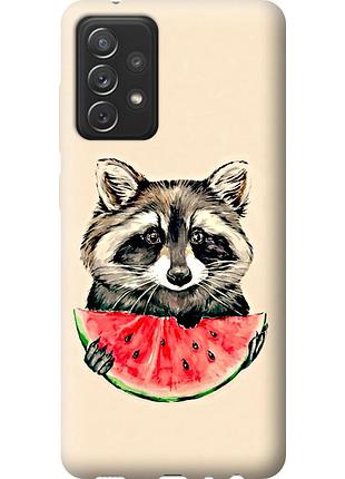 Чохол 2d пластиковий на телефон samsung galaxy a72 a725f єнотик з кавуном "4605t-2247-58250"