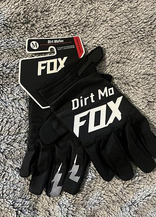 Рукавички для чоловіків fox dirt mo чорно-білі розмір m