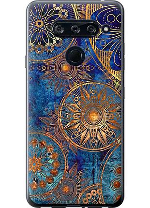 Чохол 2d пластиковий на телефон lg v40 thinq золотий візерунок "678t-1577-58250"