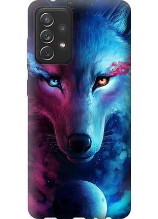 Чехол 2d пластиковый на телефон samsung galaxy a72 a725f арт-волк "3999t-2247-58250"