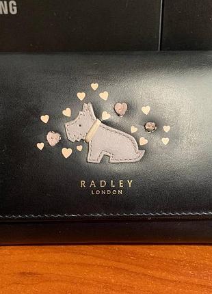 Черный кожаный кошелек radley london