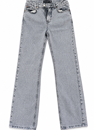 Серые джинсы stradivarius прямые / wide leg (eur 36 / s)