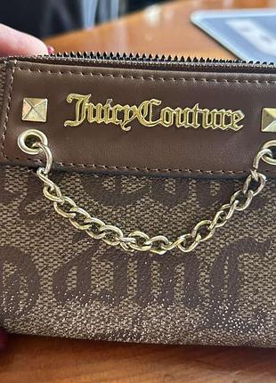 Гаманець жіночий juicy couture коричневий з принтом