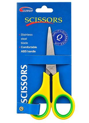 Канцелярські ножиці №5 scissors "c" 89466, 14 см жовтий