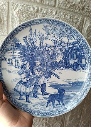 Колекціонування spode вінтажна різдвяна порцелянова тарілка
