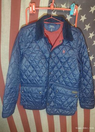 Куртка чоловіча polo ralph lauren стьобана синя розмір s, м