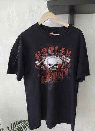 Чоловіча футболка harley davidson чорна, розмір l