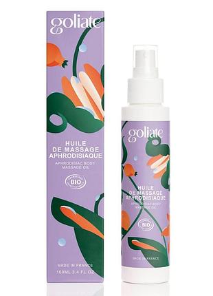 Массажное масло goliate huile de massage aphrodisiaque 100 мл, органическое, согревающий эффект