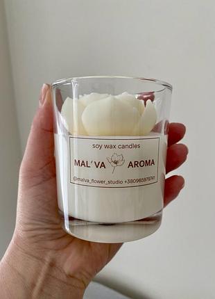 Ароматична свічка mal'va aroma «склянка-квітка»