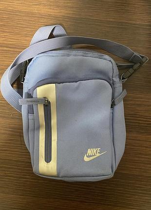 Сумка месенджер унісекс nike tech fleece блакитна