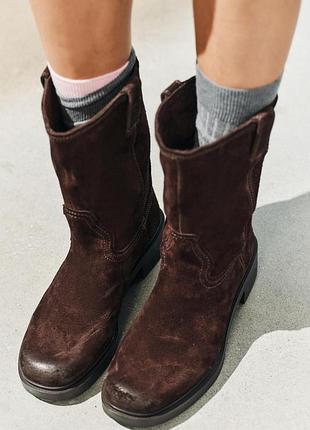 Черевики жіночі коричневі пласкі zara new