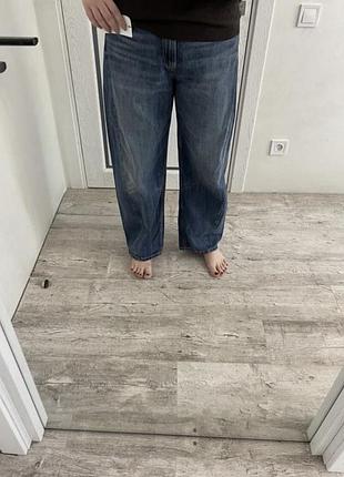Новые стильные широкие джинсы 52 р zara