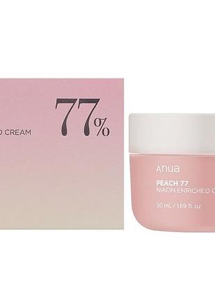 Крем для обличчя anua peach 77% niacin enriched cream зволожувальний