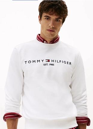 Чоловічий світшот tommy hilfiger tommy logo sweatshirt білий