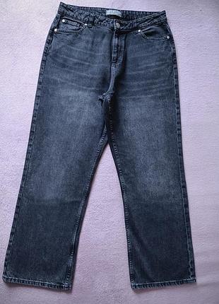 Джинси жіночі прямі сіро-чорні р. 14 primark denim