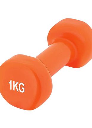 Гантель виниловая powerplay 4125 achilles 1 кг. помаранчева (1шт.)