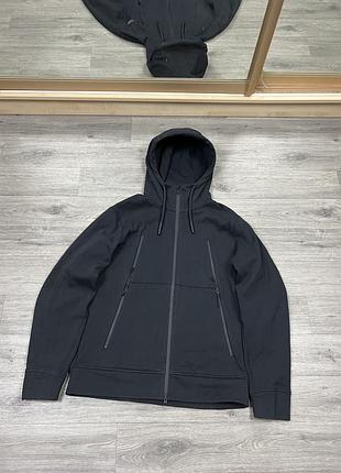 Технологичное худи куртка vollebak 100 year zip through hoodie оригинал огнеупорное водонепроницаемое мужское черное размер l