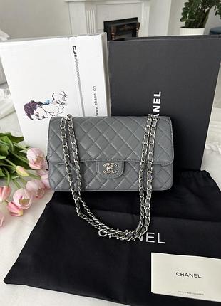 Chanel grey silver texture