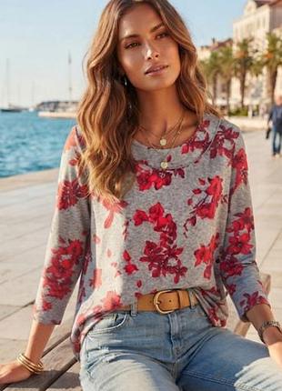 Трикотажная блуза топ блузка лонгслив the edinburgh woollen mill швеция