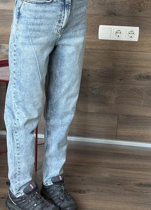 Джинси жіночі h&m mom блакитні 2