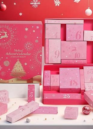 🎁 розкішний адвент-календар макіяжу meliza advent calendar (24 дні краси) 🎄✨