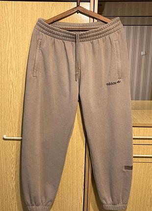 Спортивні трикотажні штани на флісі,джогери adidas originals trefoil linear.оригінал.