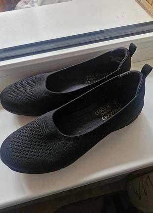 Мокасини жіночі skechers чорні 41.5 (10)