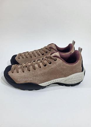 Кроссовки треккинговые scarpa mojito gtx gore-tex vibram оригинал замшевые водонепроницаемые женские мужские бежевые коричневые 39 размер