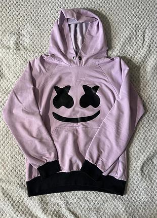 Худі жіноче з капюшоном та принтом marshmello