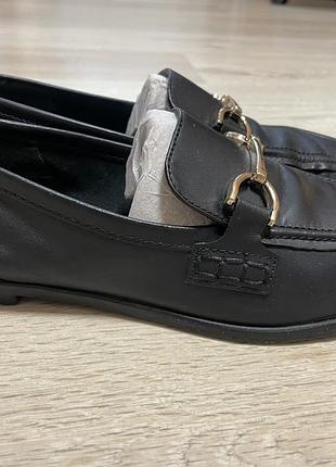 Лофери шкіряні жіночі zara чорні 2