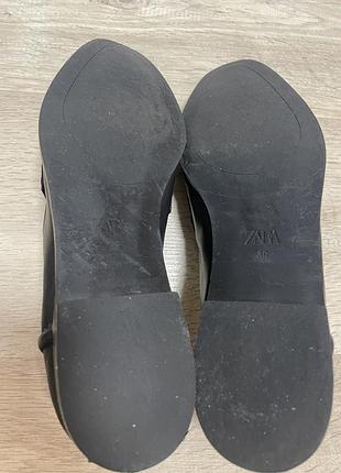 Лофери шкіряні жіночі zara чорні 3