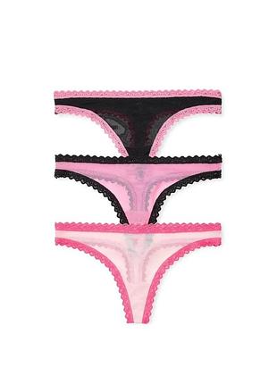 Набор сетчатых трусиков тонг victoria's secret