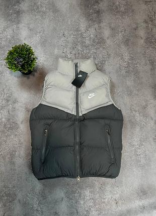 Жилетки nike windrunner / nike gilet / жилетка найк черная серая хаки / мужская дута жилетка nike / брендовая жилетки найк / жилетки nike с карманами