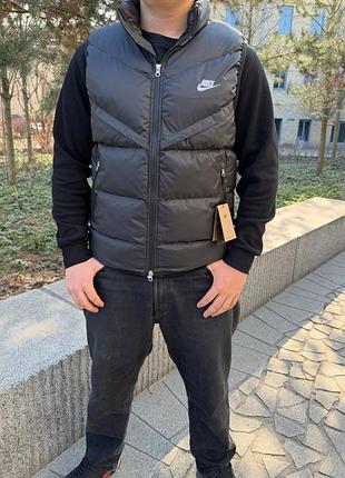 Чоловіча жилетка nike / nike puffer vest / дута жилетка найк / спортивна жилетка nike / брендова жилетка nike / демісезонна жилетка найк / стильна жил