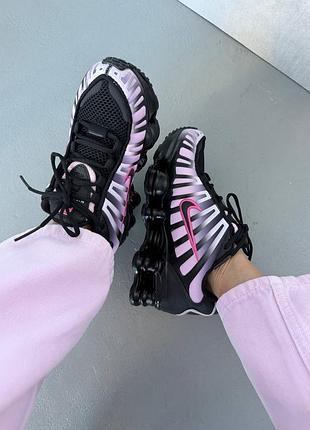 Кроссовки nike shox tl black pink