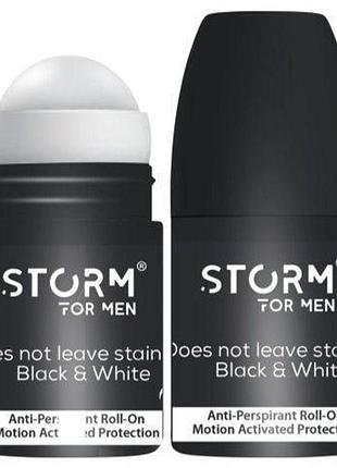 Чоловічий роликовий дезодорант-антиперспірант storm invisible black 50 мл