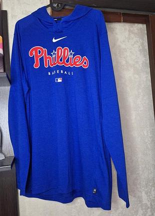 Худі чоловіче nike dri-fit phillies baseball синє