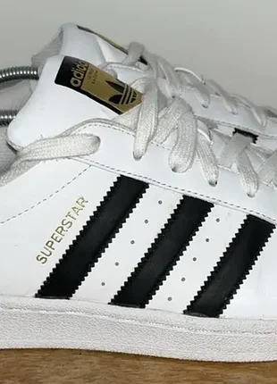 Кросівки чоловічі adidas superstar білі, 44 розмір, шкіряні