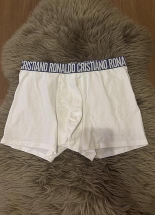 Труси чоловічі боксери cristiano ronaldo бавовняні білі розмір l