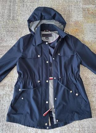 Куртка жіноча tommy hilfiger плащова темно-синя m