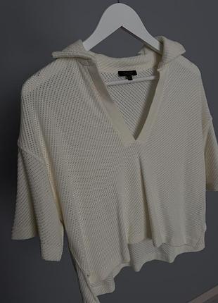 Молочне в’язане поло massimo dutti s
